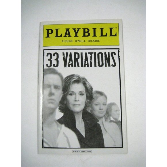33 Variations Playbill April 2009 Eugene O'Neill Theatre Ticket Jane Fonda Hanks - Picture 2 of 7